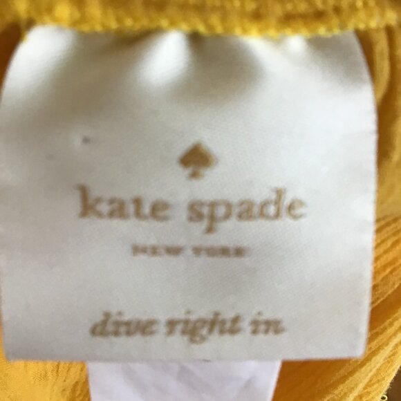 Kate Spade Golden Yellow Halter Dress Size M - Picture 8 of 10